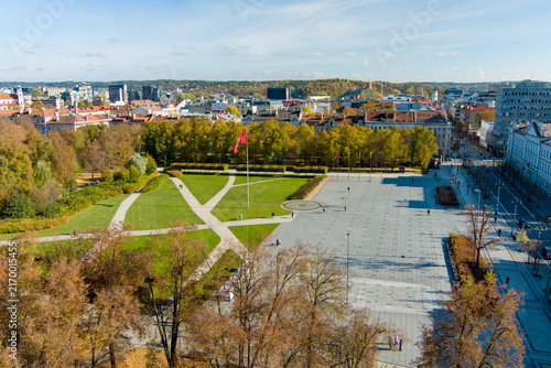 Принти на полотні Aerial view of Lukiskes Square and the Church of St