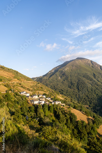 Landscape of the port of Leitariegos in Asturias, Spain, during the month of August 2026