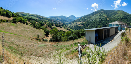 Landscape of the port of Leitariegos in Asturias, Spain, during the month of August 2026