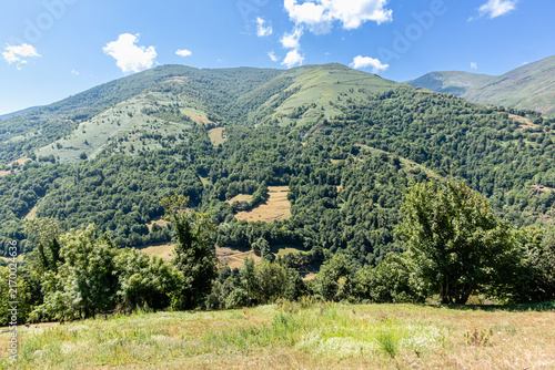 Landscape of the port of Leitariegos in Asturias, Spain, during the month of August 2026