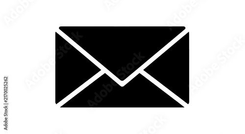 Vector illustration of email envelope icon, message symbol, communication sign on a transparent background