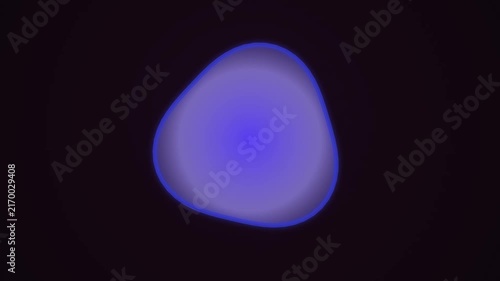 Abstract blue glowing organic shape pulsing on dark background