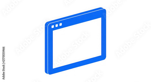 Blue lined square frame vector icon