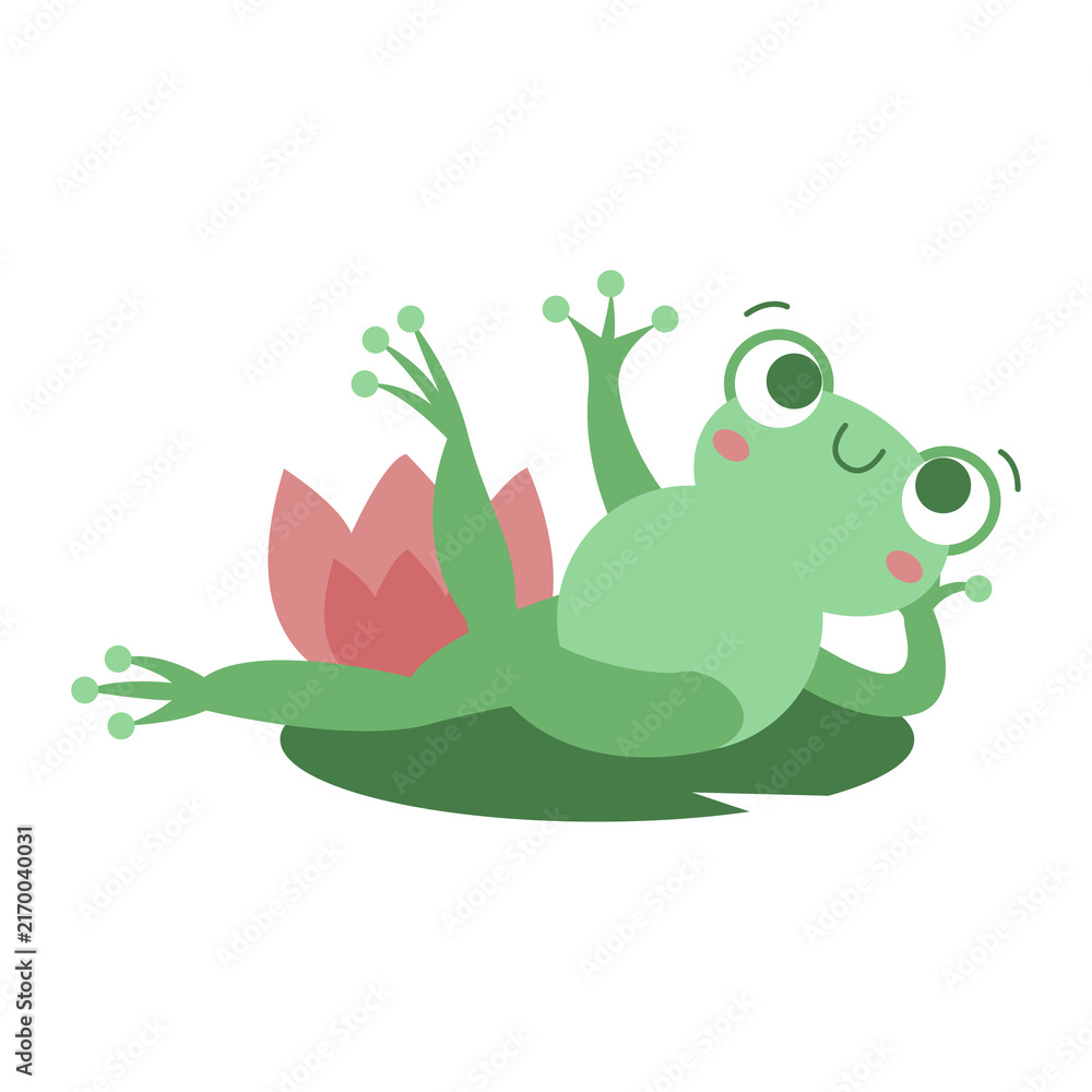 Fototapeta premium frog on a leaf