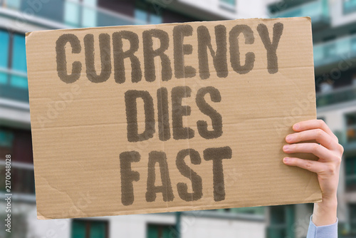 Obraz na płótnie "Currency dies fast" Hyperinflation wipes out purchasing power