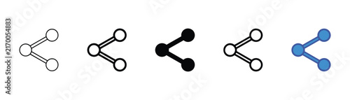 Bild auf Leinwand Share icon and network connection symbol representing social sharing, communication, collaboration, connectivity, links, and digital networks