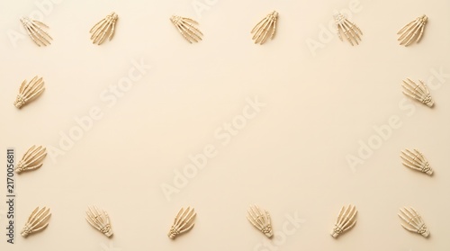 Golden wheat ears scattered on white background for harvest and agriculture theme.