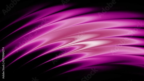 Abstract pink and magenta glowing liquid waves animation on black background
