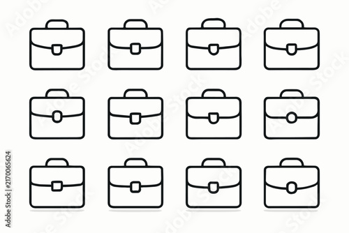Curve handle arc fold briefcase minimalist icons hinge shadow dot line vector