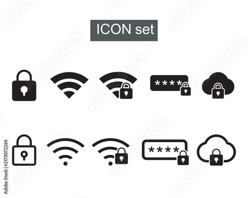 Digital Security Protection Icons | Vector file