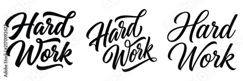 Obraz na płótnie Hard-Work Elegant Script Typography Design For Motivational Posters Apparel Bran
