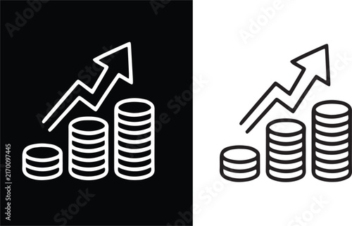 Retirement Savings and Pension Line Icon Set | Financial Security, Investment and Future Planning Vector Collection