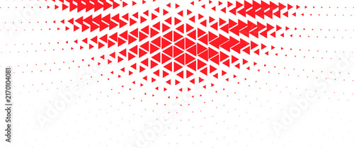 Abstract red geometric triangle halftone gradient pattern background for dynamic banner design vector illustration 