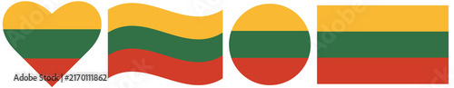 Konstfotografi Lithuania flags isolate set