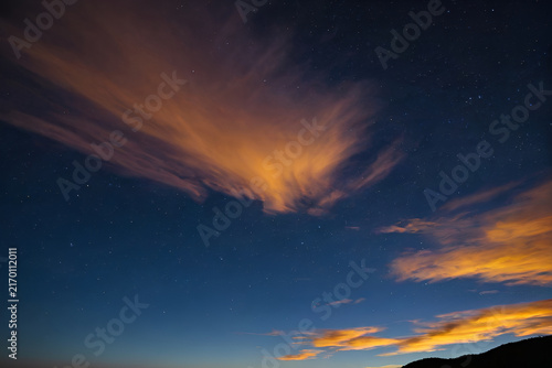 sunset in the sky