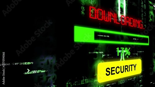 Cybersecurity Loading Interface with Digital Security Concept