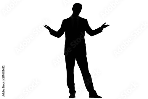Public Speaker Presentation Silhouette PNG Isolated on Transparent Background