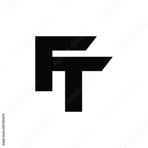 letter ft logo design vector template for technology business