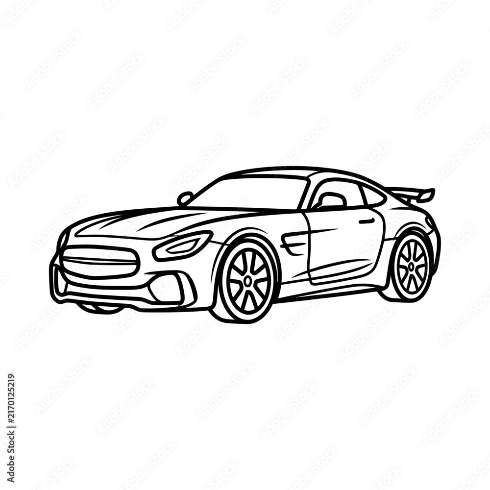 Fototapeta premium a sleek, fast red sports car