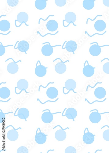 Light Blue Abstract Circle Seamless Pattern Design