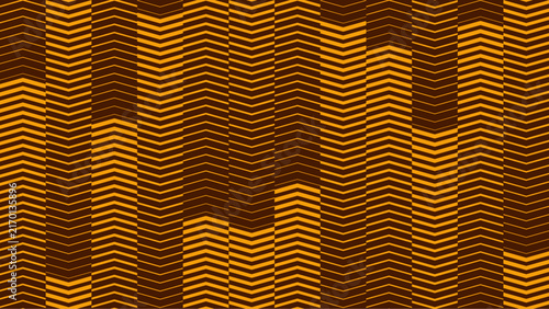 Amber Sound Wave Equalizer Pattern, Chevron Frequency Visualization, Golden Yellow and Brown Abstract Music Background