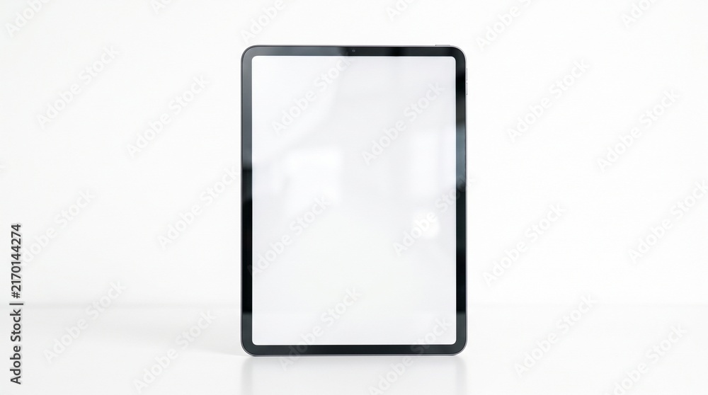 Fototapeta premium Modern Tablet Device with Blank Screen on White Background