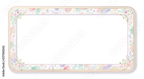 isolated white background, modern frame design for your works, text frame, image frame