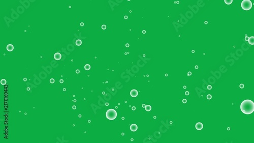 Underwater bubble green screen background for adding whimsical touch to videos, suitable for green screen effects in artistic projects.
