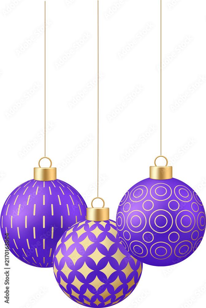 Obraz premium Christmas Ornaments 3D Patterned