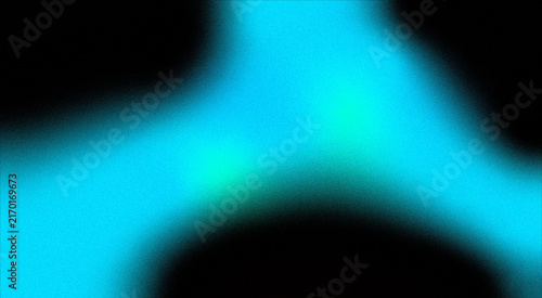 Obraz na plátne Abstract Glowing Cyan and Black Gradient with Grainy Texture