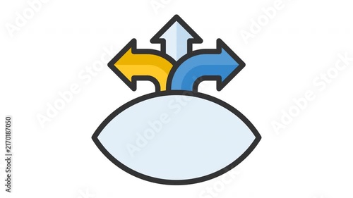 Animated visual perception icon
