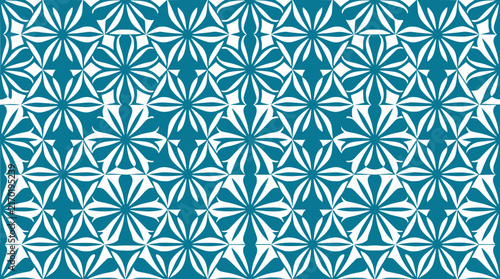 Teal and White Geometric Starburst Pattern Background