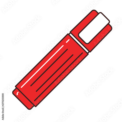 Red marker pen illustration