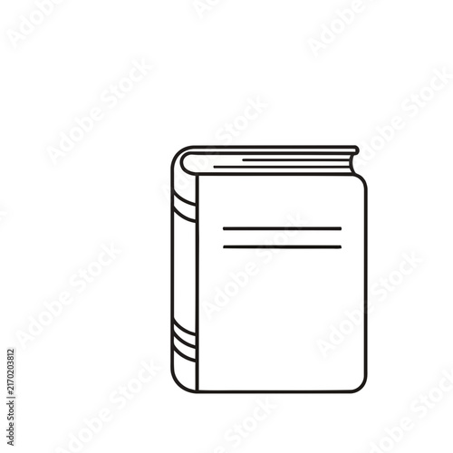 Simple Line Art of a Closed Book