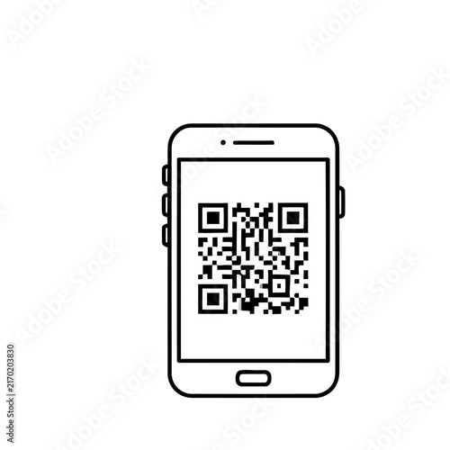 Smartphone with QR Code