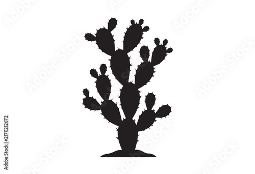 Desert cactus silhouette.