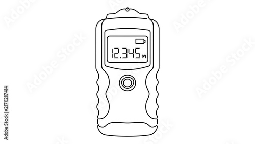 Digital thermometer device white background.
