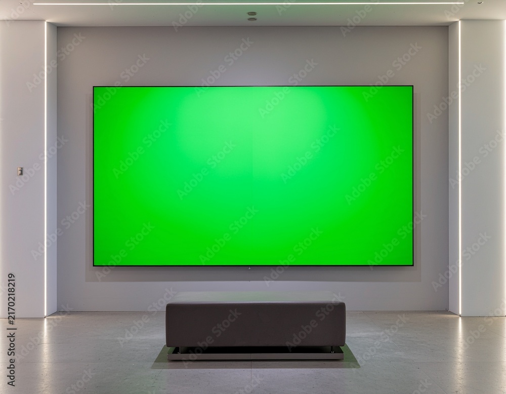 Fototapeta premium Minimalist Billboard for Digital Mockup and Presentation in Modern Gallery Interior
