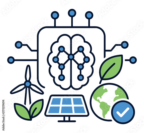 AI Recommendation Modern Vector Icon for Artificial Intelligence and AI Tools