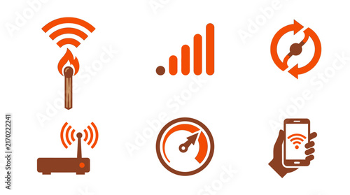 Matchstick Flame Forming WiFi Signal Concept of Viral Hotspot
