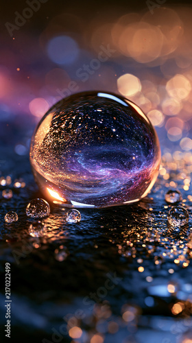 glass sphere with water