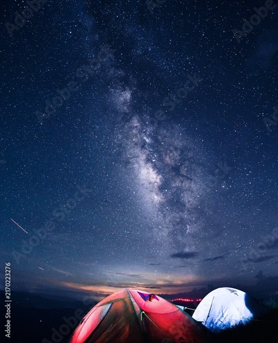 aurora borealis in the mountains