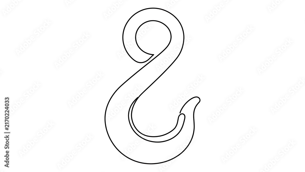 Naklejka premium Elegant ampersand symbol on white background.