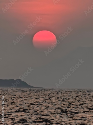 sunset in the desert