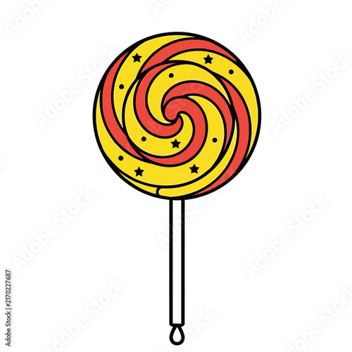 Swirl Lollipop with Stars