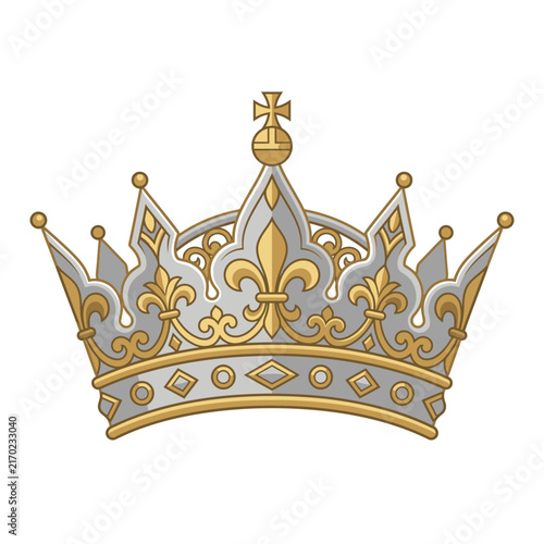 Принти на полотні Elegant Ornate Royal Crown Illustration