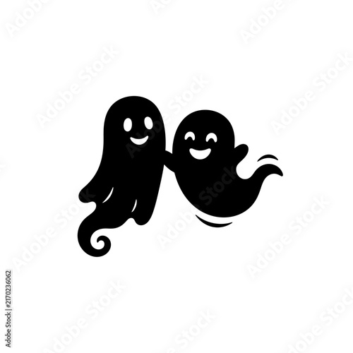 Fotografie Funny haunted ghost icons