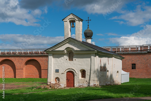 Quadro su tela Saint Andrew Stratelates Church near the walls of the Novgorod Kremlin (Novgorod
