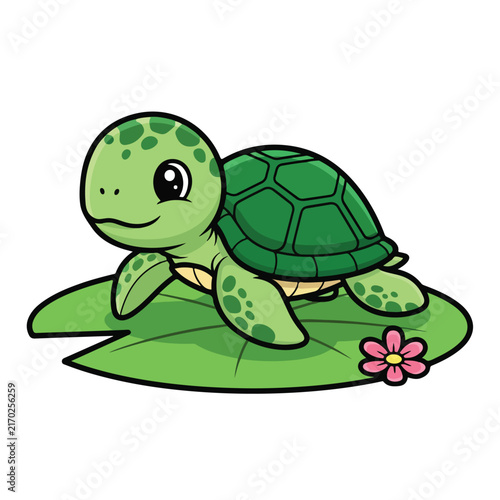 Turtle Character Illustration for Kids Children Design Asset