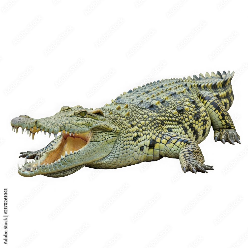 Obraz premium A large crocodile with its mouth open